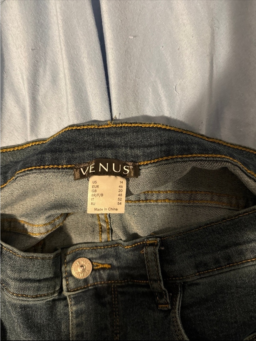 VENUS Dark Blue Lace-Up Skinny Jeans - Picture 6 of 7